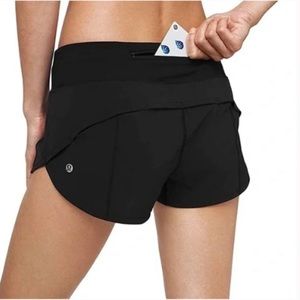 Lululemon Women's Black Speed Up Shorts 8